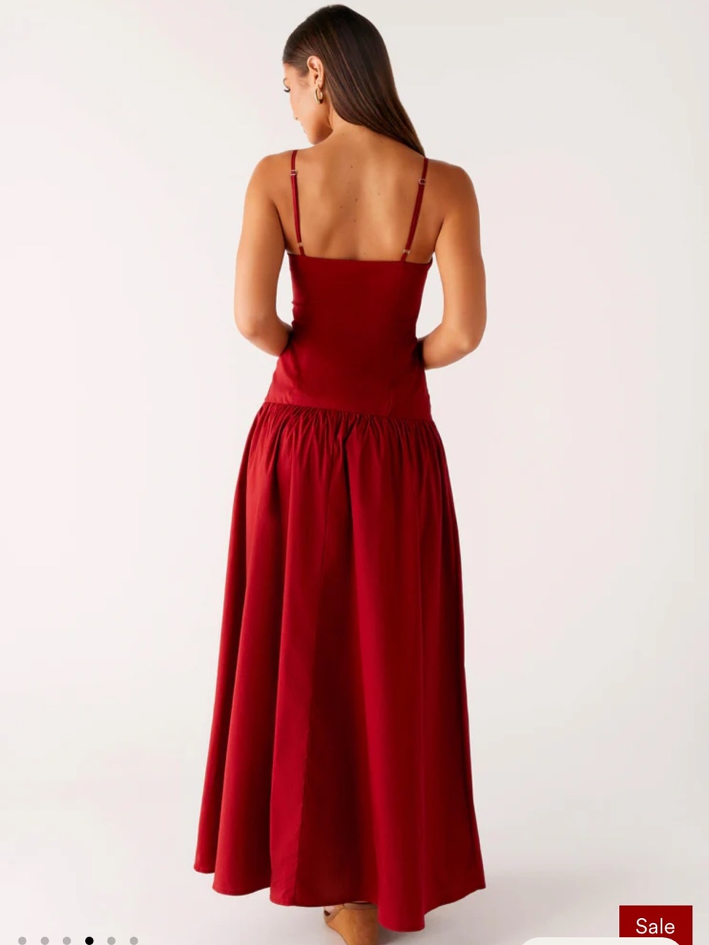 peppermayo vince cami maxi dress in red - Picture 4 of 9